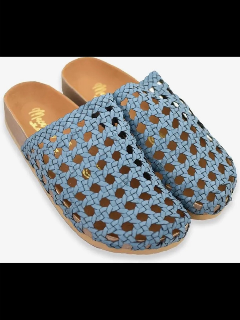Woven Metallic Slip-On Clogs - Silver